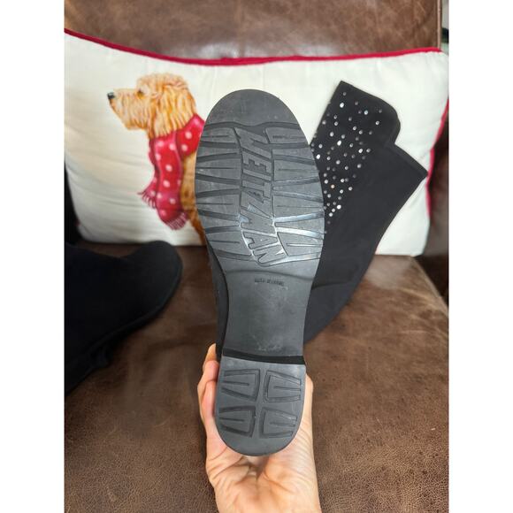 Stuart Weitzman 5050 Suede Embellished Studded Over The Knee Tall Boots size 7.5 - Picture 6 of 9